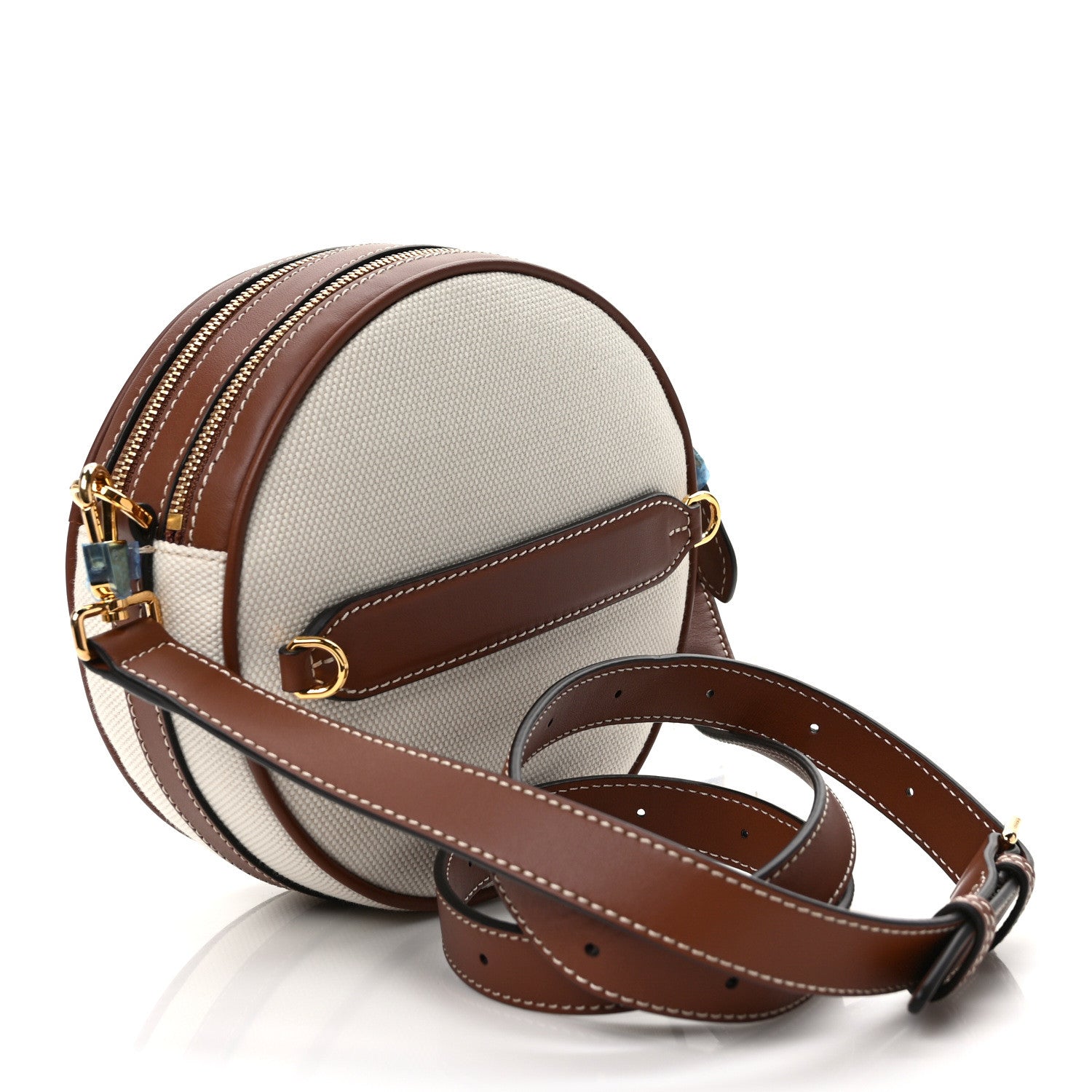Burberry Cotton Canvas Mini Louise Crossbody Bag Natural Tan 4 of 11