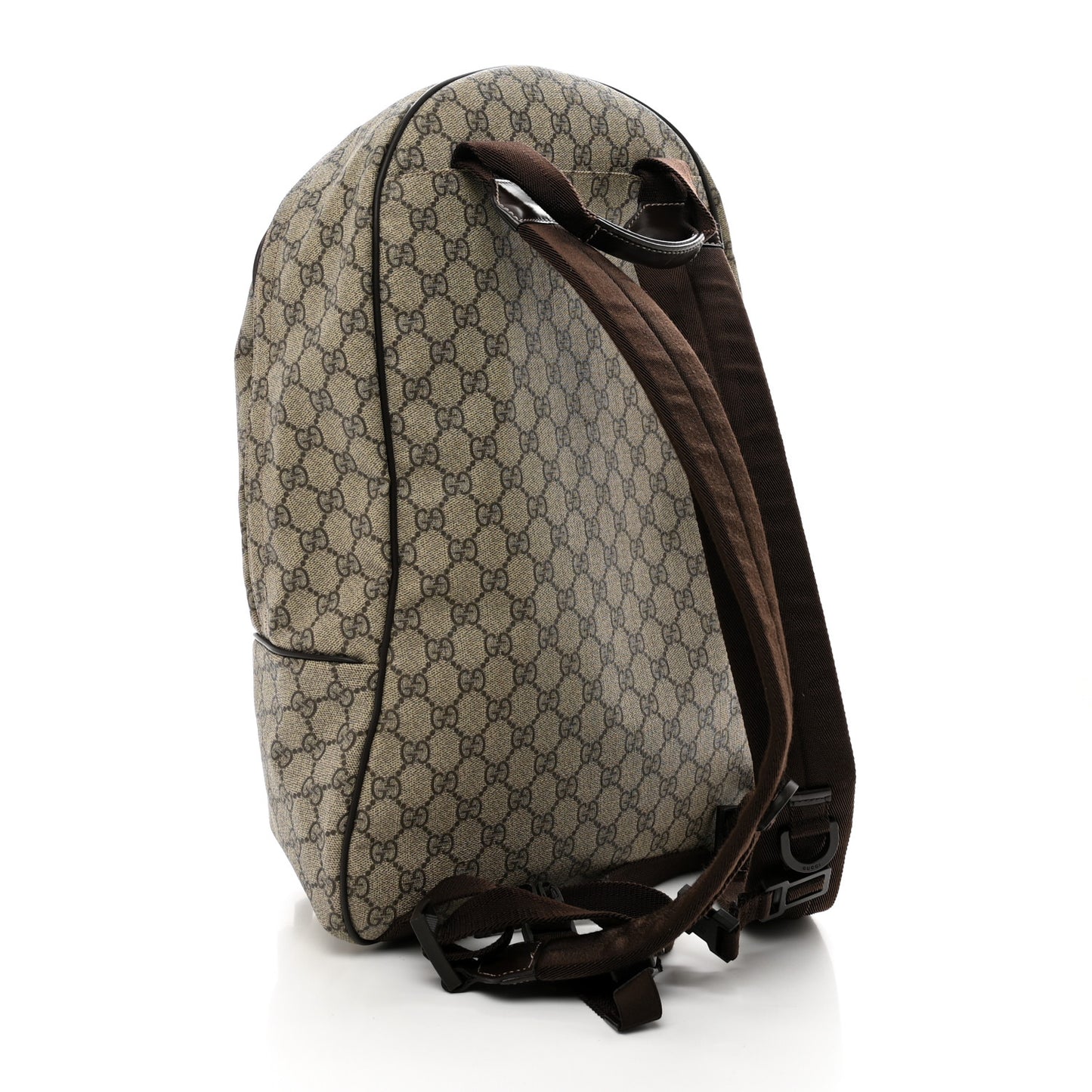 GG Plus Monogram Interlocking G Medium Backpack Dark Brown