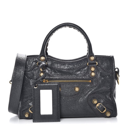 Balenciaga Agneau Giant 12 Gold Hardware Mini City Gris Fossile 1 of 11
