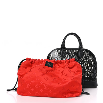 Louis Vuitton Patent Calfskin Laced Monogram Alma PM Black 4 of 14