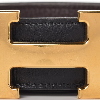 Hermes Box Togo 32mm H Belt 95 Black Chocolate 4 of 7
