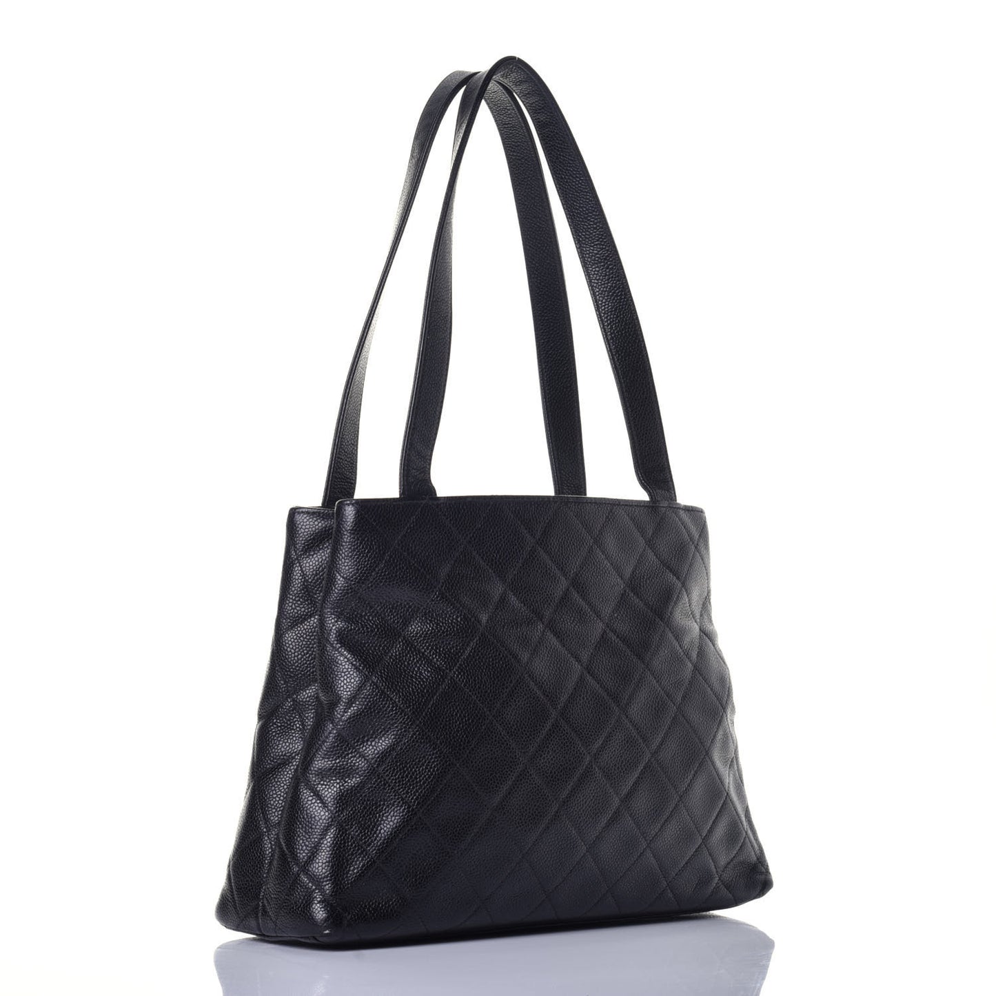 Caviar Quilted Shoulder Bag Black