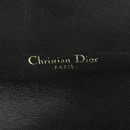 Christian Dior Grained Calfskin Saddle Chain Wallet Pouch Black 7 of 10