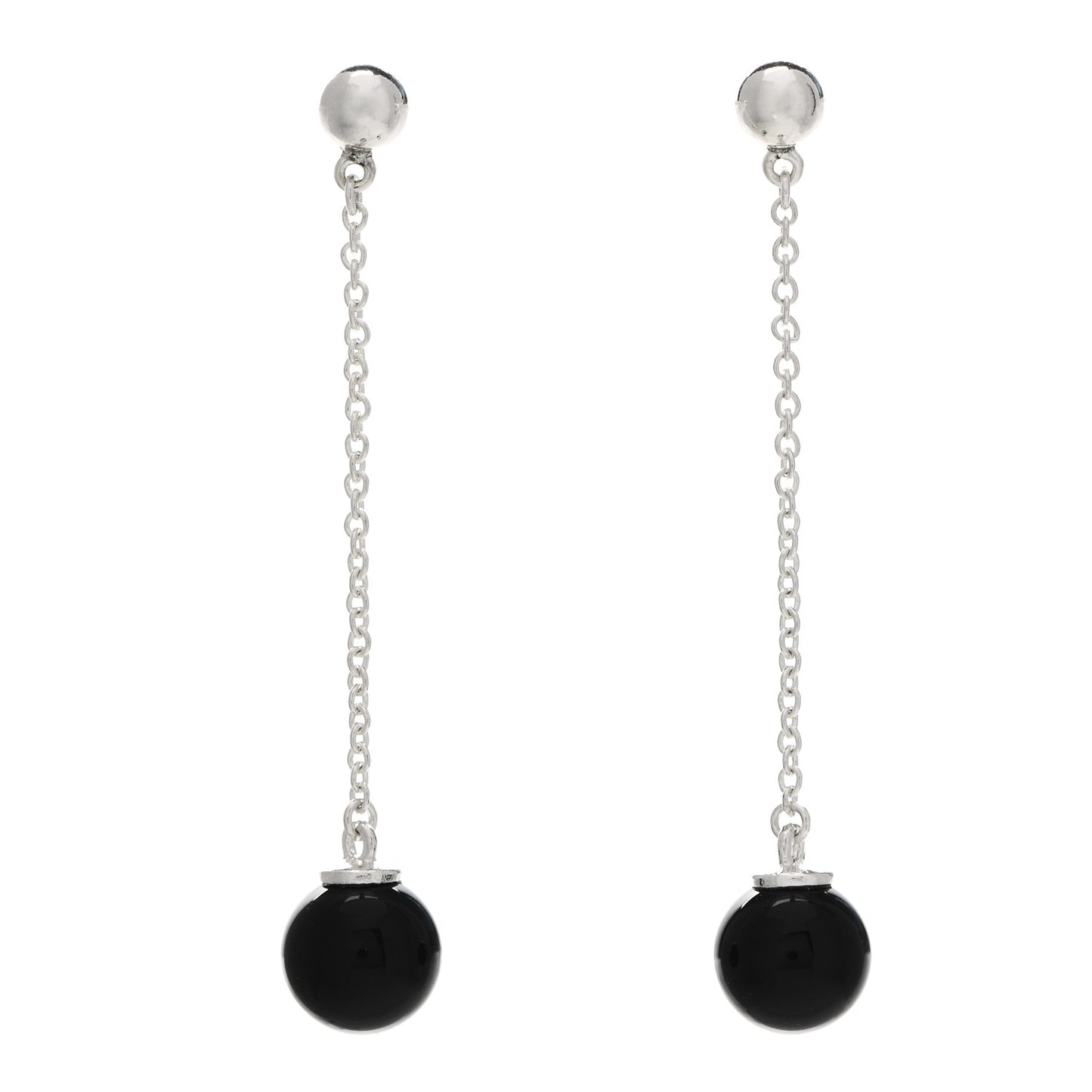 Sterling Silver Black Onyx Ziegfeld Drop Earrings