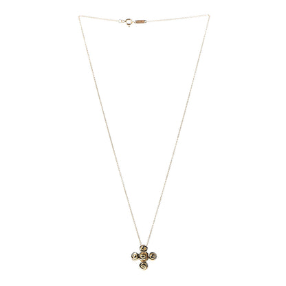 Tiffany 18K Yellow Gold Spiro Swirl Cross Pendant Necklace 3 of 7