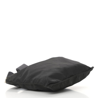 Prada Tessuto Nylon Saffiano Flat Messenger Bag Black 4 of 10