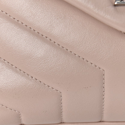 Saint Laurent Calfskin Y Quilted Monogram Small Loulou Chain Satchel Nude Powder 12 of 21