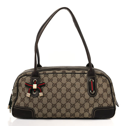 Gucci Monogram Small Princy Satchel Dark Brown 1 of 11