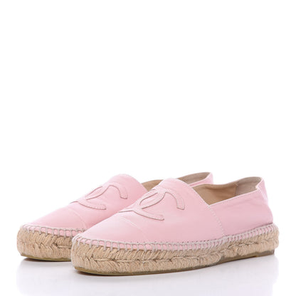 Chanel Lambskin CC Espadrilles 36 Light Pink 3 of 10