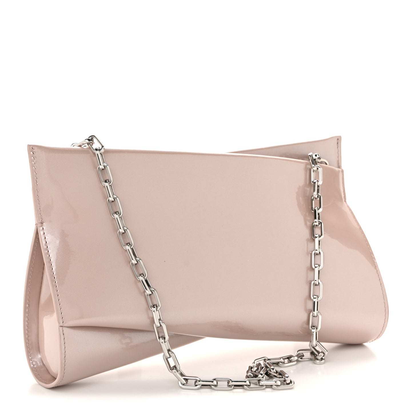 Patent Perle Loubitwist Clutch Vintage Rose