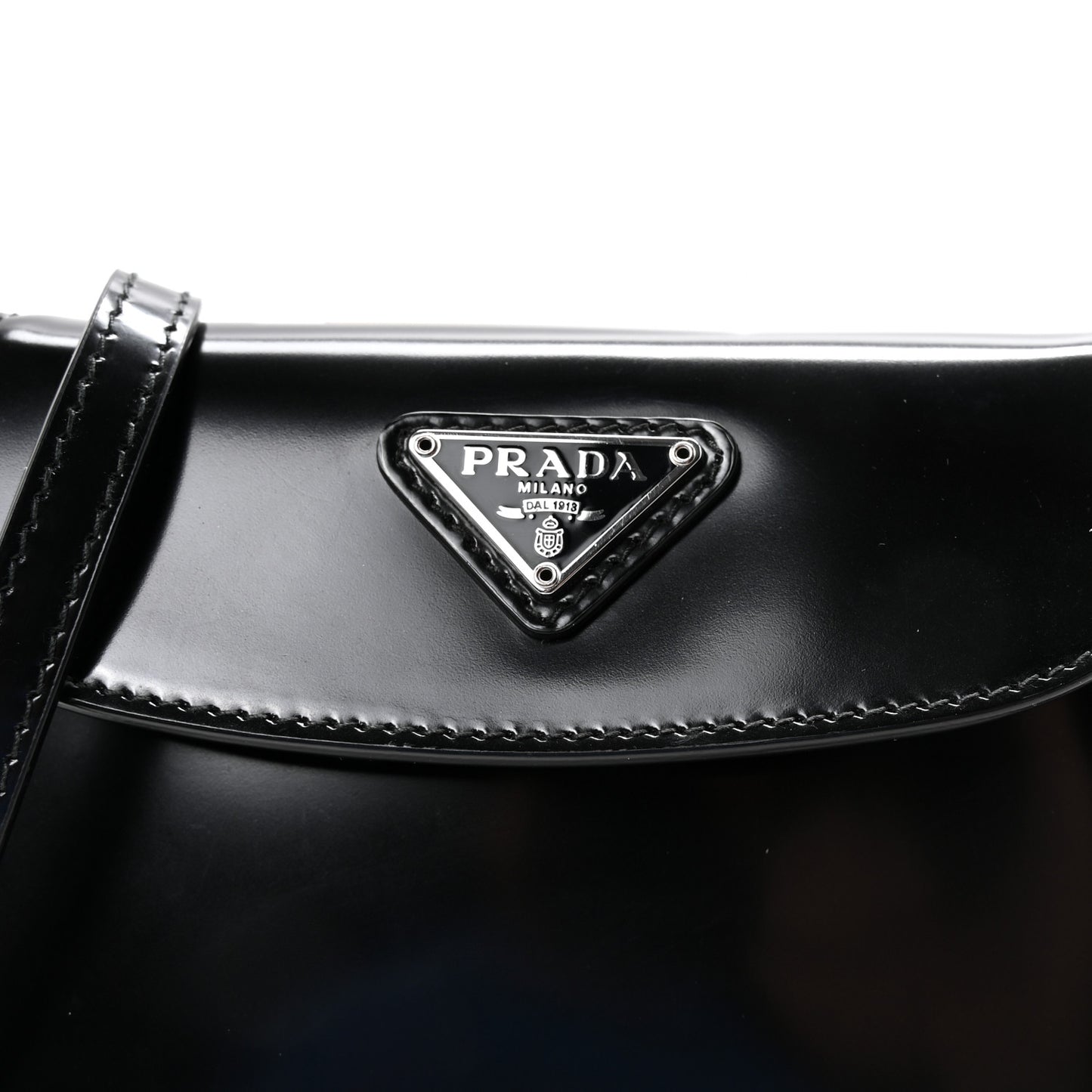 Spazzolato Mini Cleo Flap Adjustable Strap Shoulder Bag Black