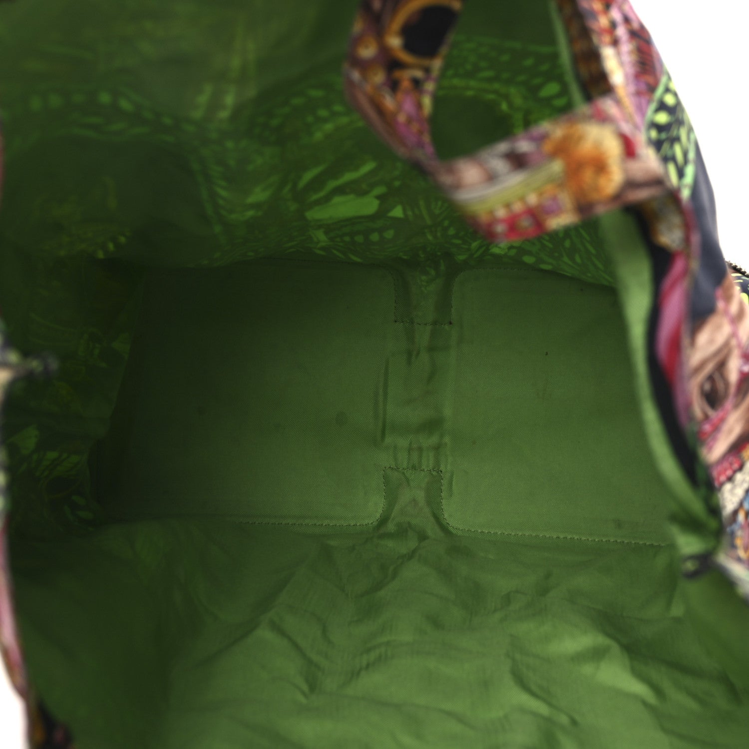Hermes Buffle Silky Pop La Danse du Cheval Marwari Shopper Tote Noir Vert Vif Multicolor 5 of 15
