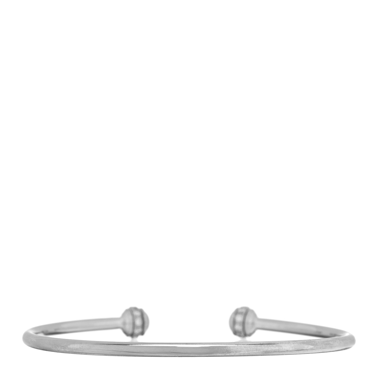 Piaget 18K White Gold Diamond Thin Possession Open Bangle Bracelet 2 of 3