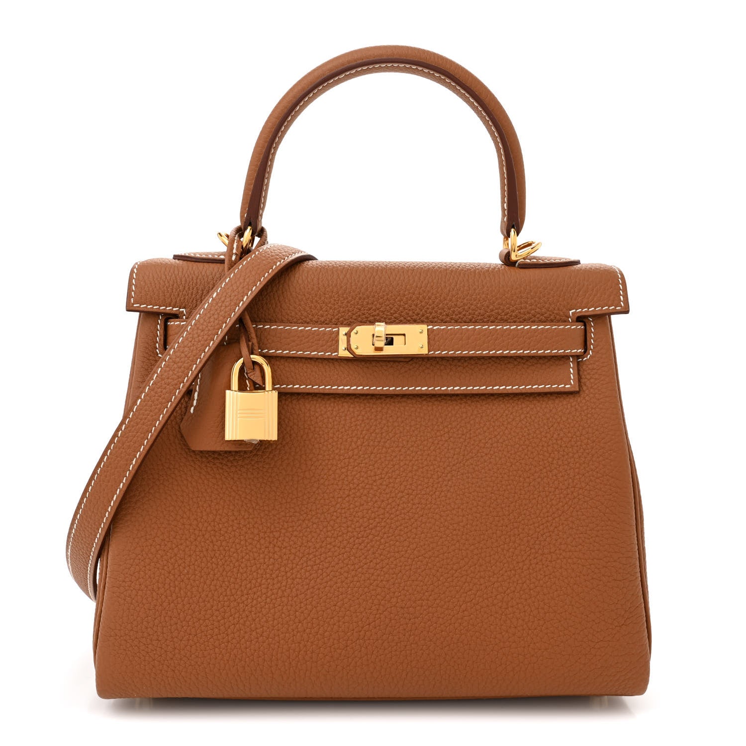 Hermes Togo Kelly Retourne 25 Gold 1 of 12