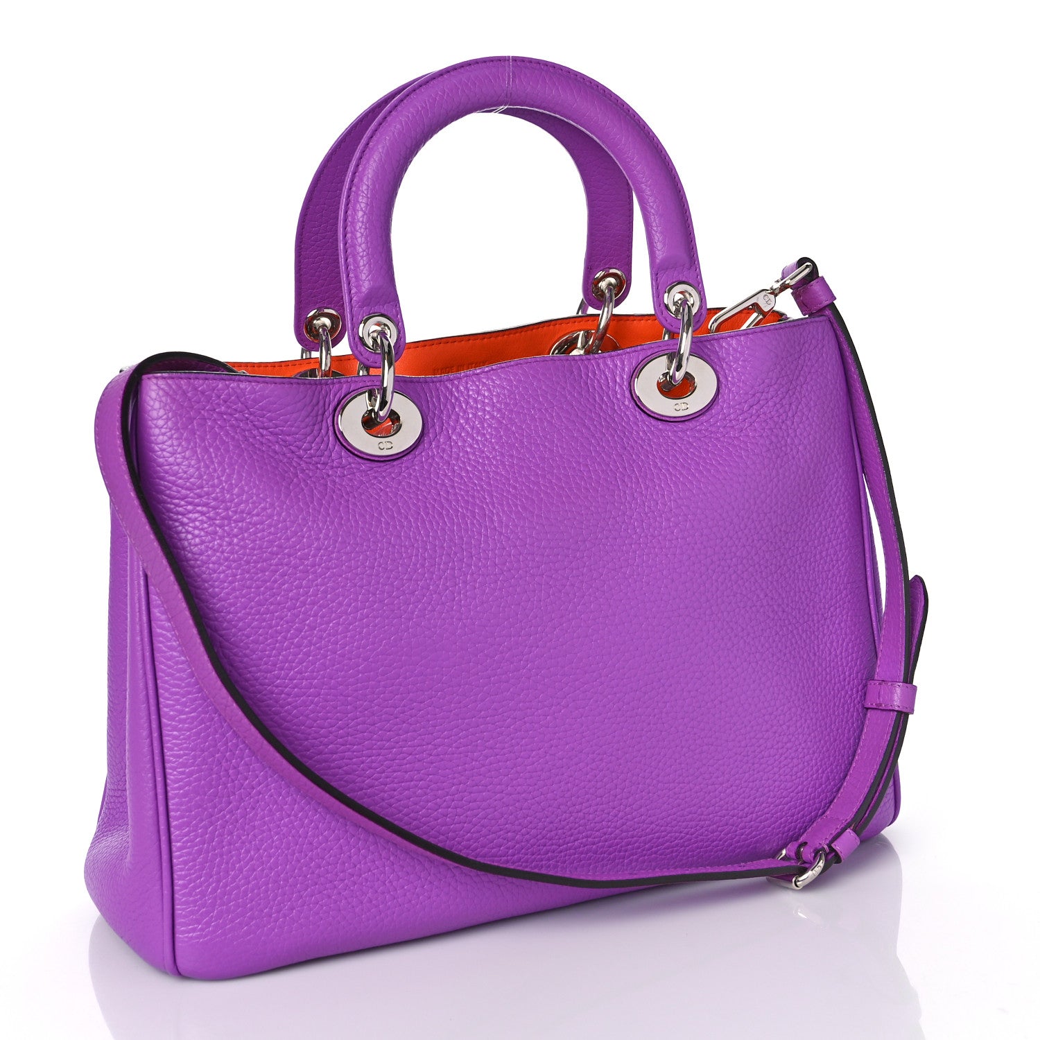 Christian Dior Bullcalf Medium Diorissimo Tote Parme 3 of 9