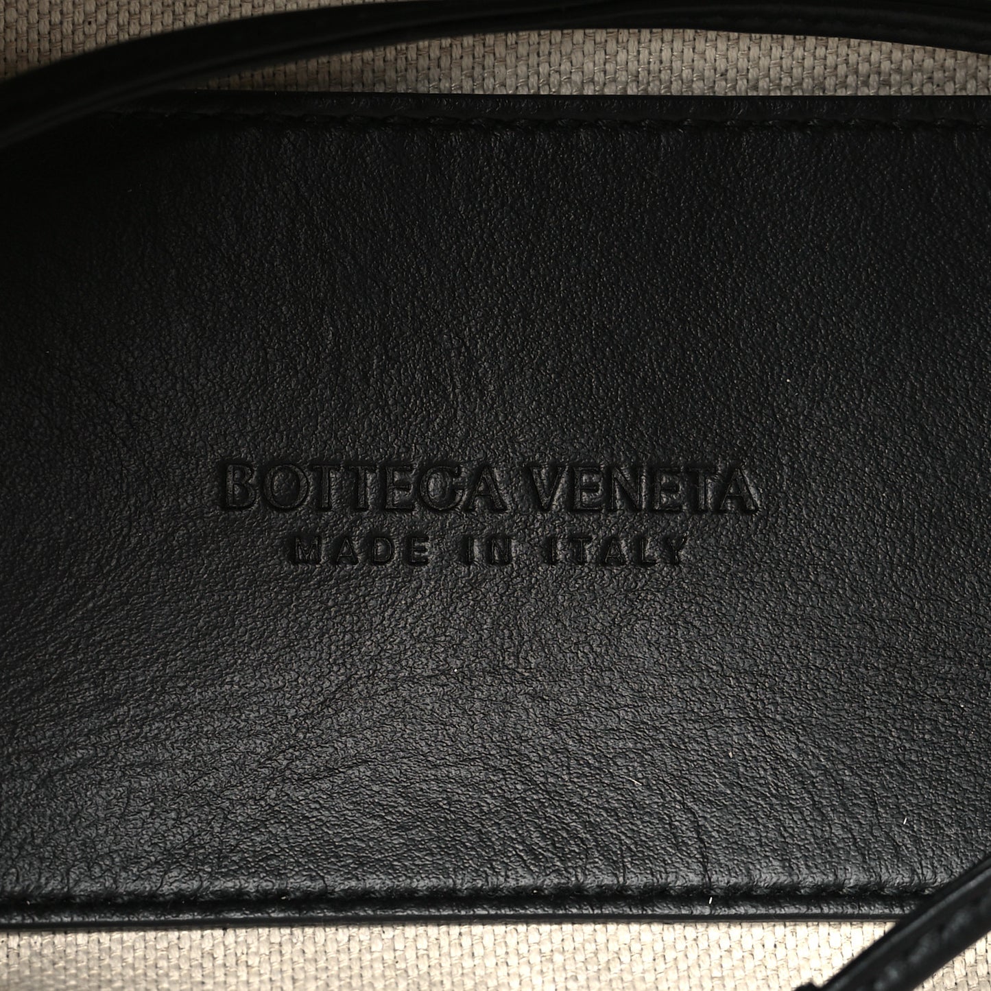 Nappa Intrecciato Loop Top Handle Camera Bag Black