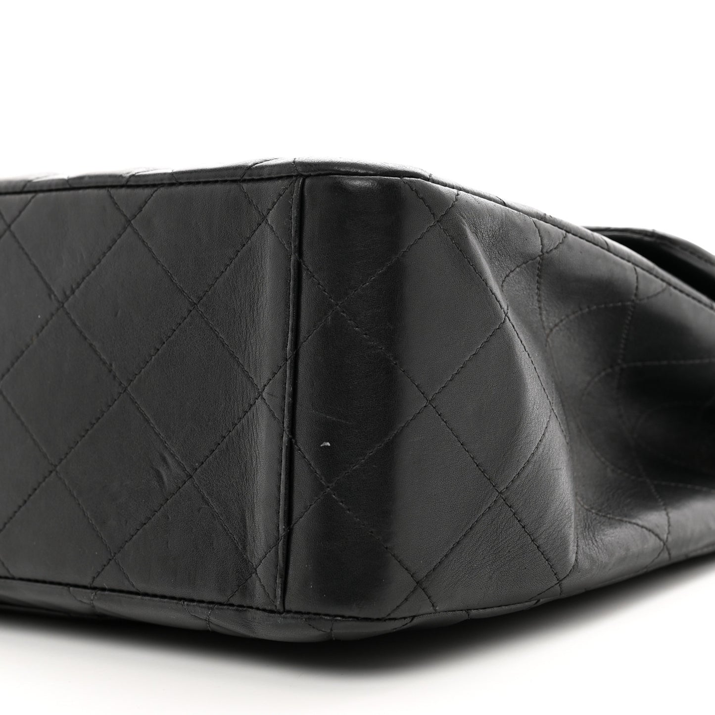 Lambskin Quilted XL Jumbo Single Flap Black