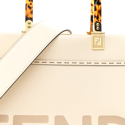 Fendi Vitello King Plexiglass Medium Fendi Sunshine Shopper Tote White Ice 7 of 9