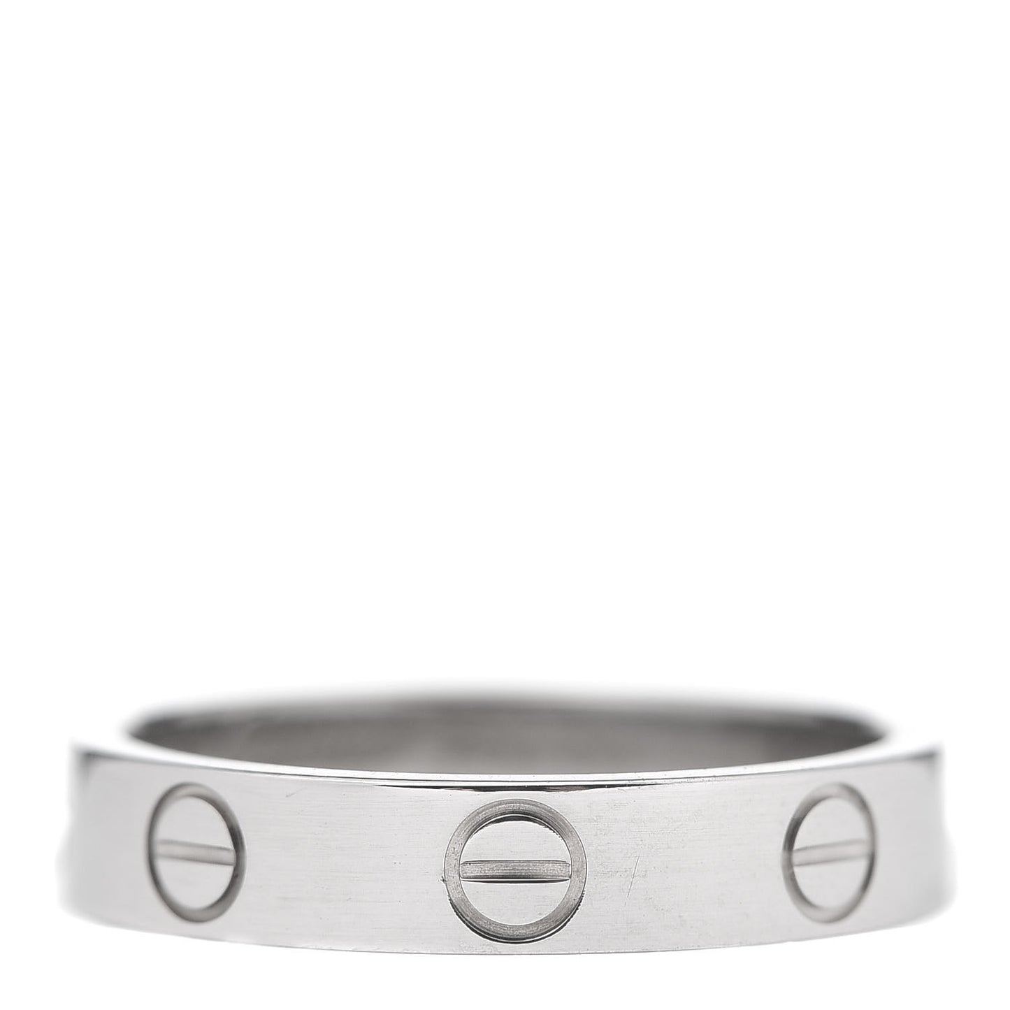 18K White Gold 3.5mm LOVE Wedding Band Ring 50 5.25