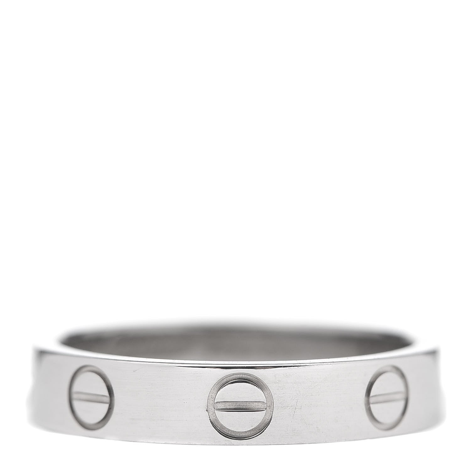 Cartier 18K White Gold 3.5mm LOVE Wedding Band Ring 50 5.25 1 of 4