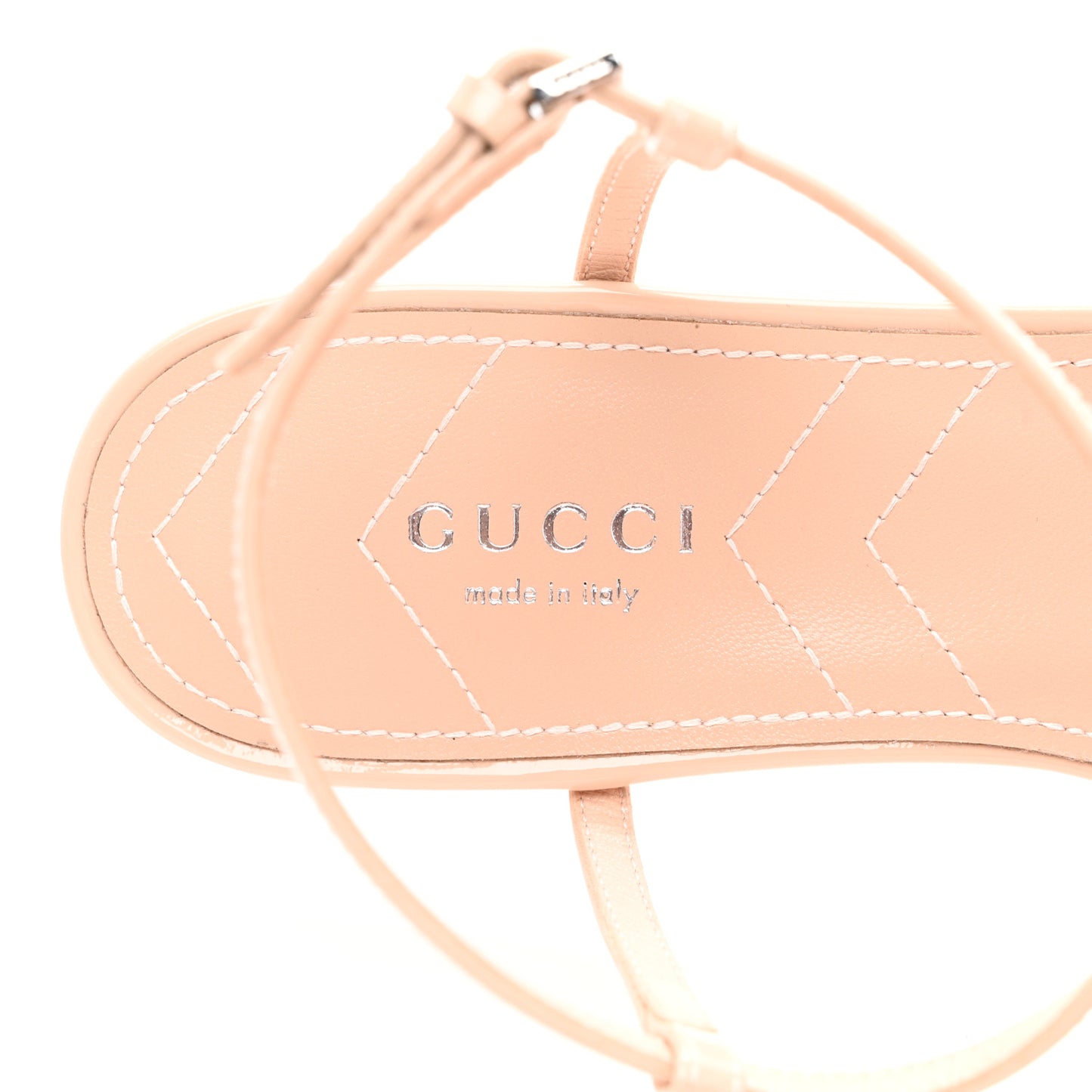 Vernice Crystal Double G Ballet Flat 37.5 Skin Rose