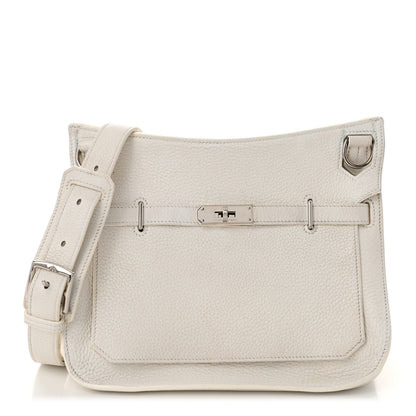 Hermes Taurillon Clemence Jypsiere 28 White 1 of 15