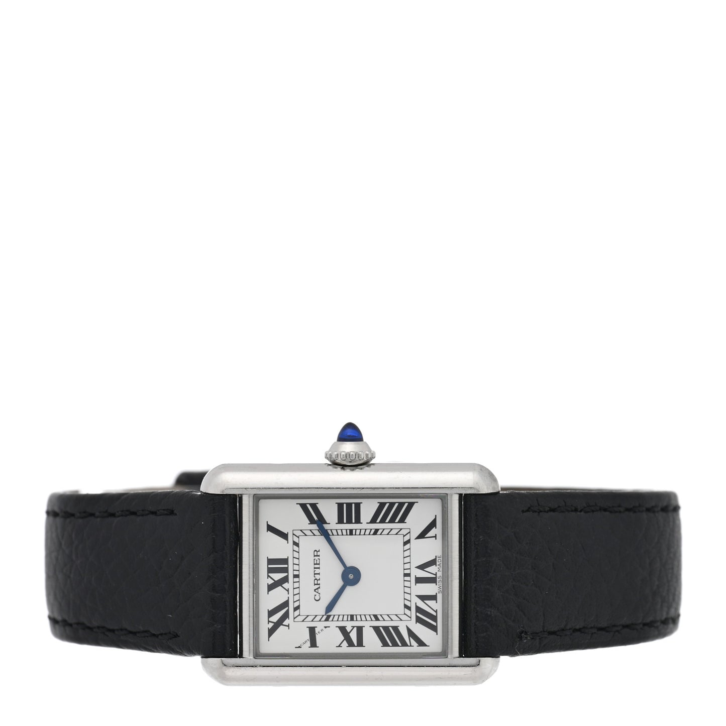 Stainless Steel Calfskin 22mm Must de Cartier Tank Quartz Watch