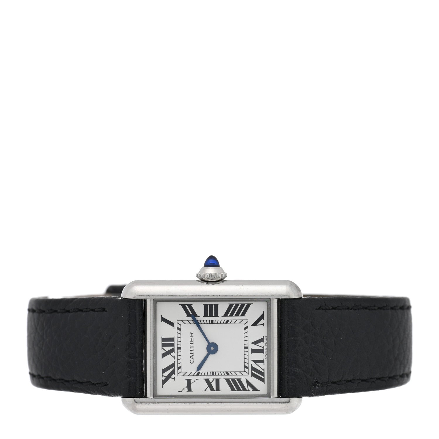 Cartier Stainless Steel Calfskin 22mm Must de Cartier Tank Quartz Watch 2 of 4