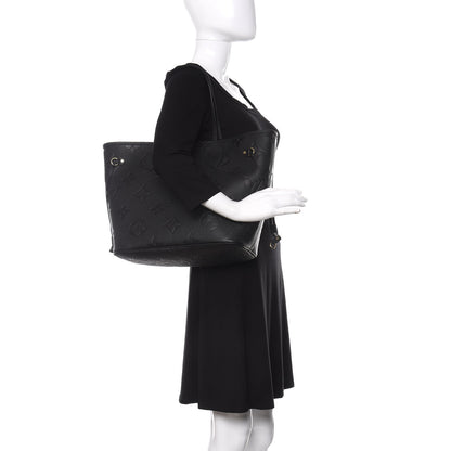 Louis Vuitton Empreinte Monogram Giant Neverfull MM Black 2 of 12