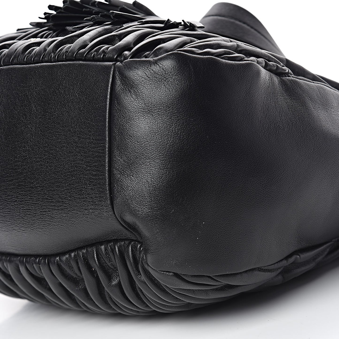 Nappa Matelasse Bucket Bag Black