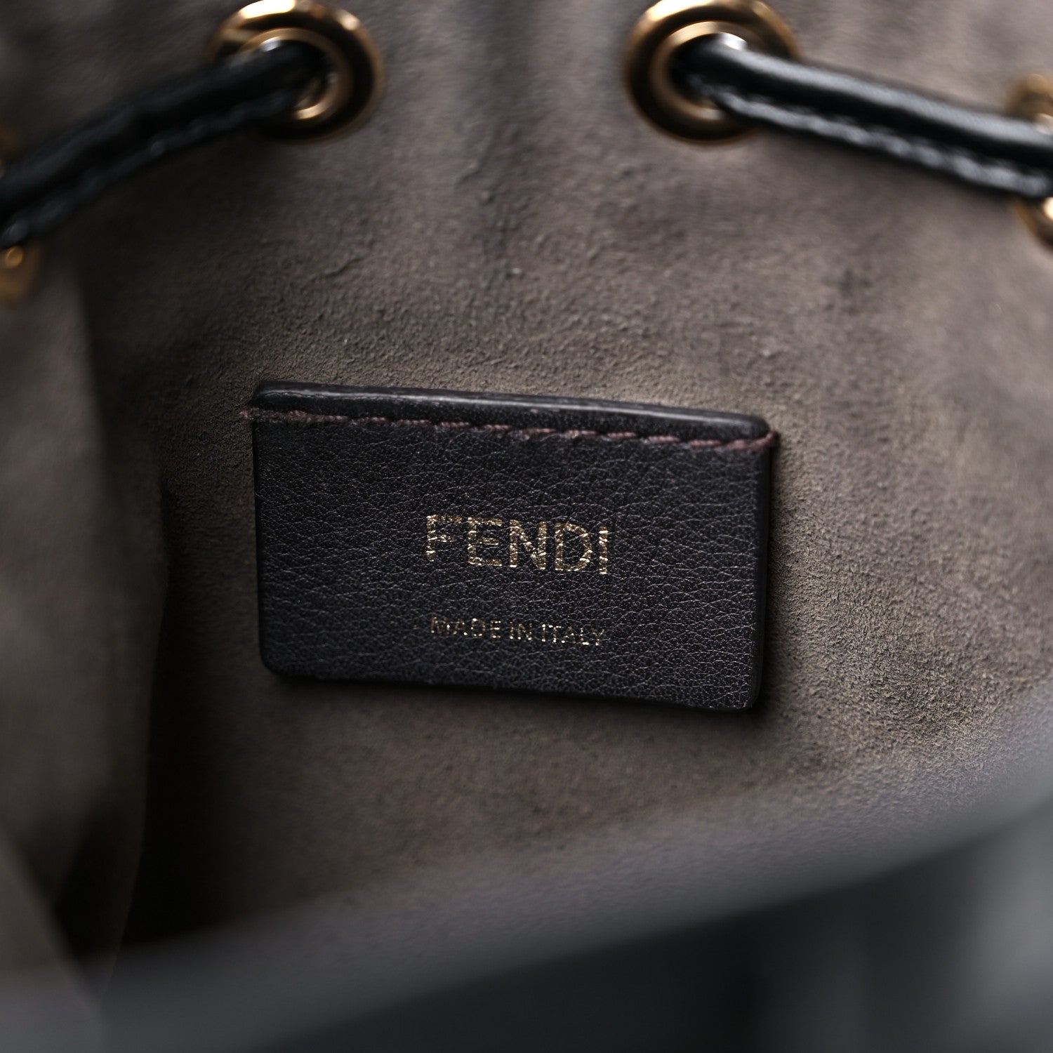 Fendi Vitello Liberty F is Fendi FF 1974 Embossed Mini Mon Tresor Bucket Bag Black 6 of 12