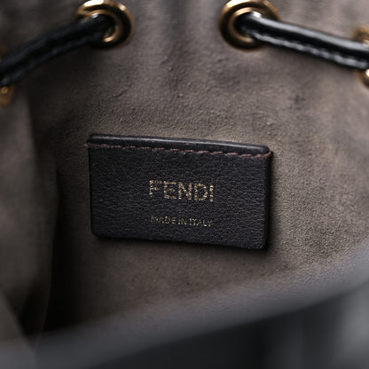Fendi Vitello Liberty F is Fendi FF 1974 Embossed Mini Mon Tresor Bucket Bag Black 6 of 12