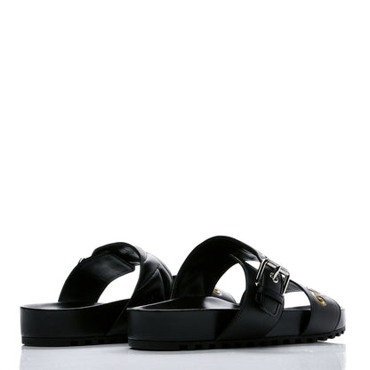 Louis Vuitton Calfskin New Wave Bom Dia Mule Sandals 40 Black 4 of 9