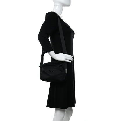 Prada Nylon Tessuto Vela Crossbody Bag Black 2 of 15