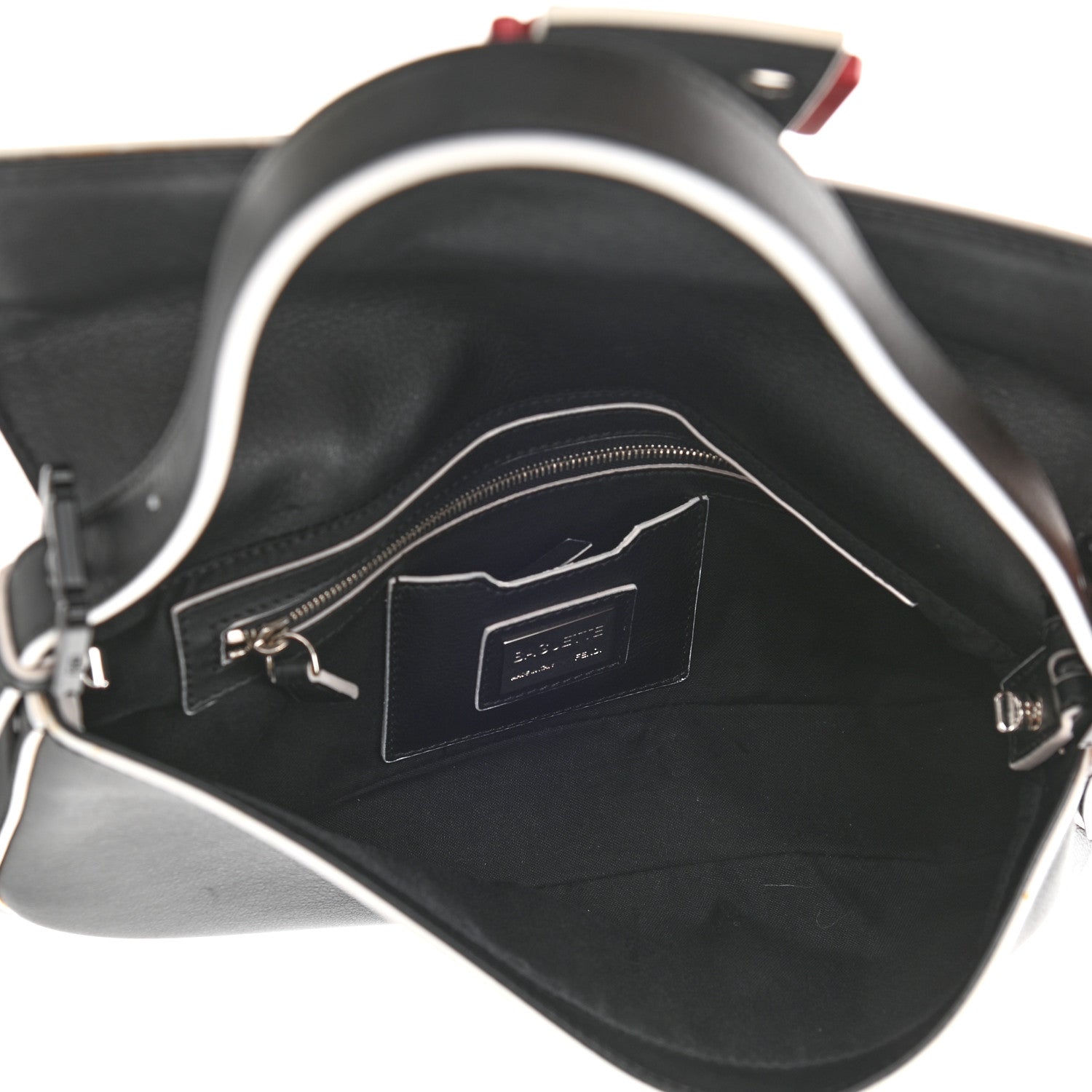 Fendi Vitello Dolce Elite Monster Eyes Bi-Color Baguette Black Yellow 5 of 8