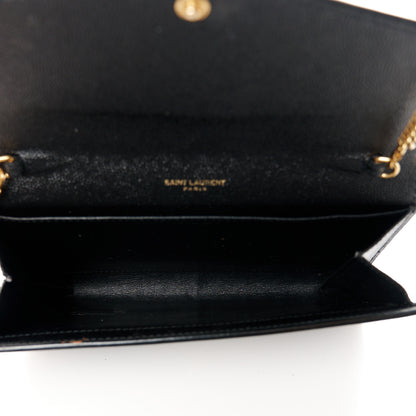 Saint Laurent Grain De Poudre Uptown Chain Wallet Black 5 of 11