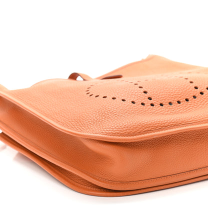 Hermes Taurillon Clemence Evelyne II PM Potiron 8 of 10