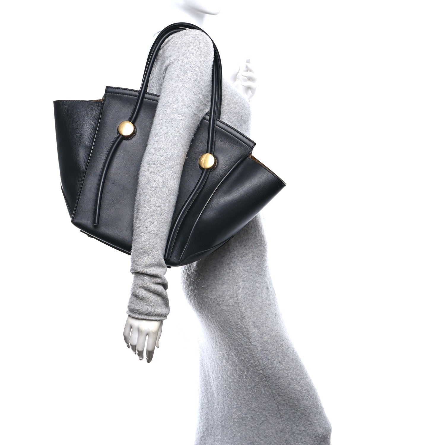 Proenza Schouler Calfskin Pipe Tote Black 2 of 9