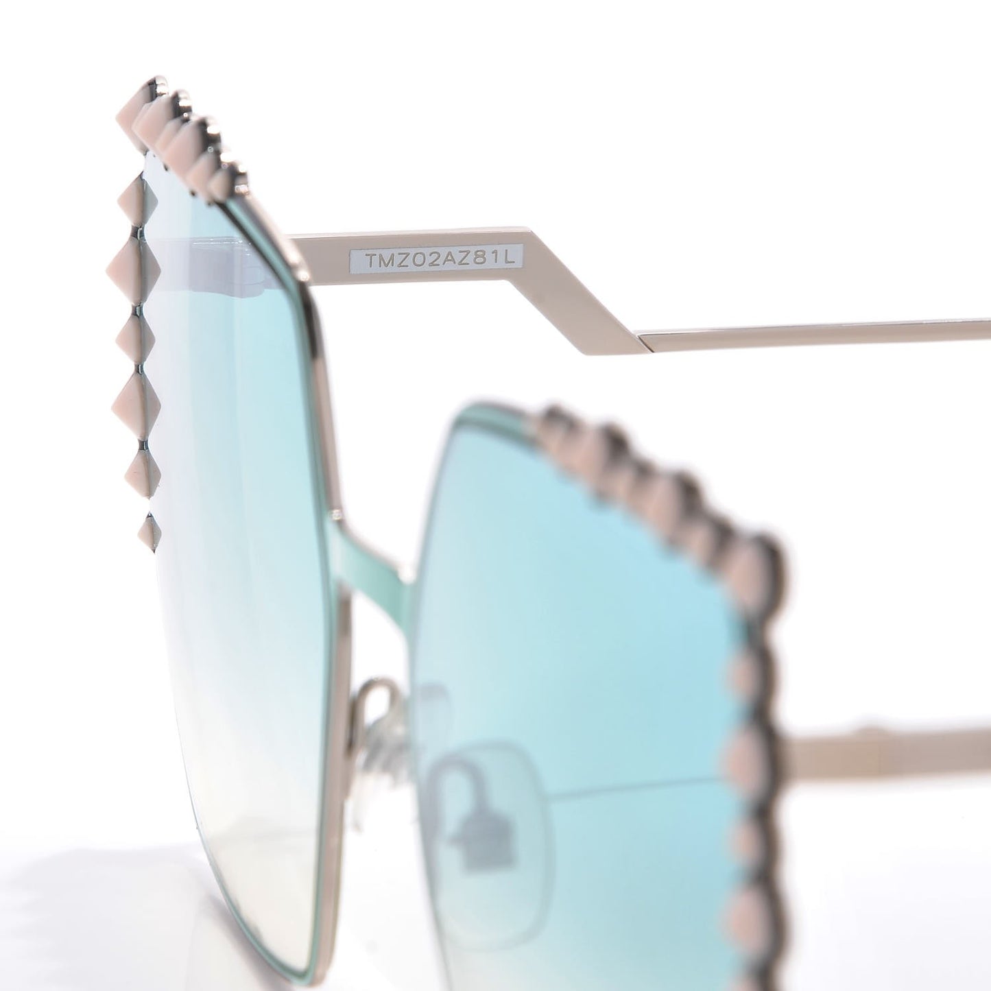 Metal Dots Square Sunglasses FF 0259/S Green Palladium