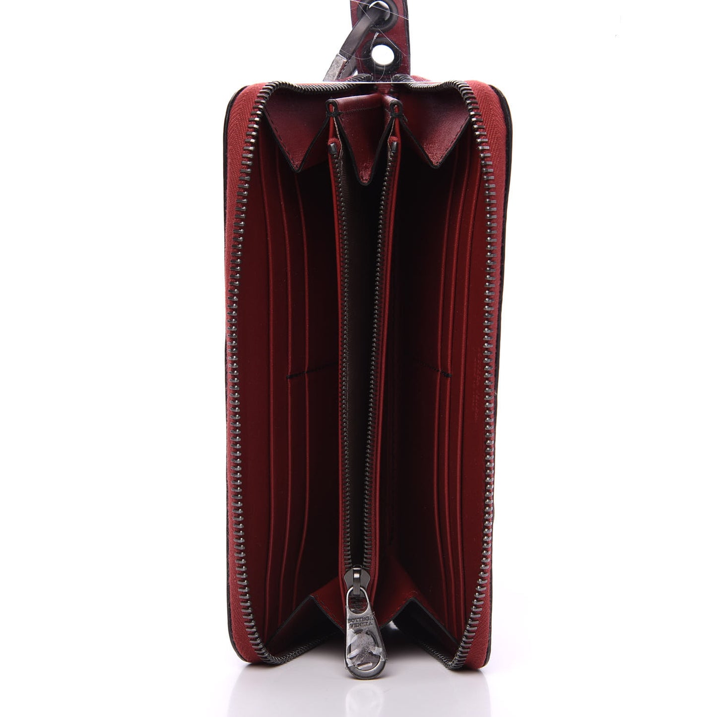 Nappa Intrecciato Eyelets Zip Around Wallet Baccara Rose