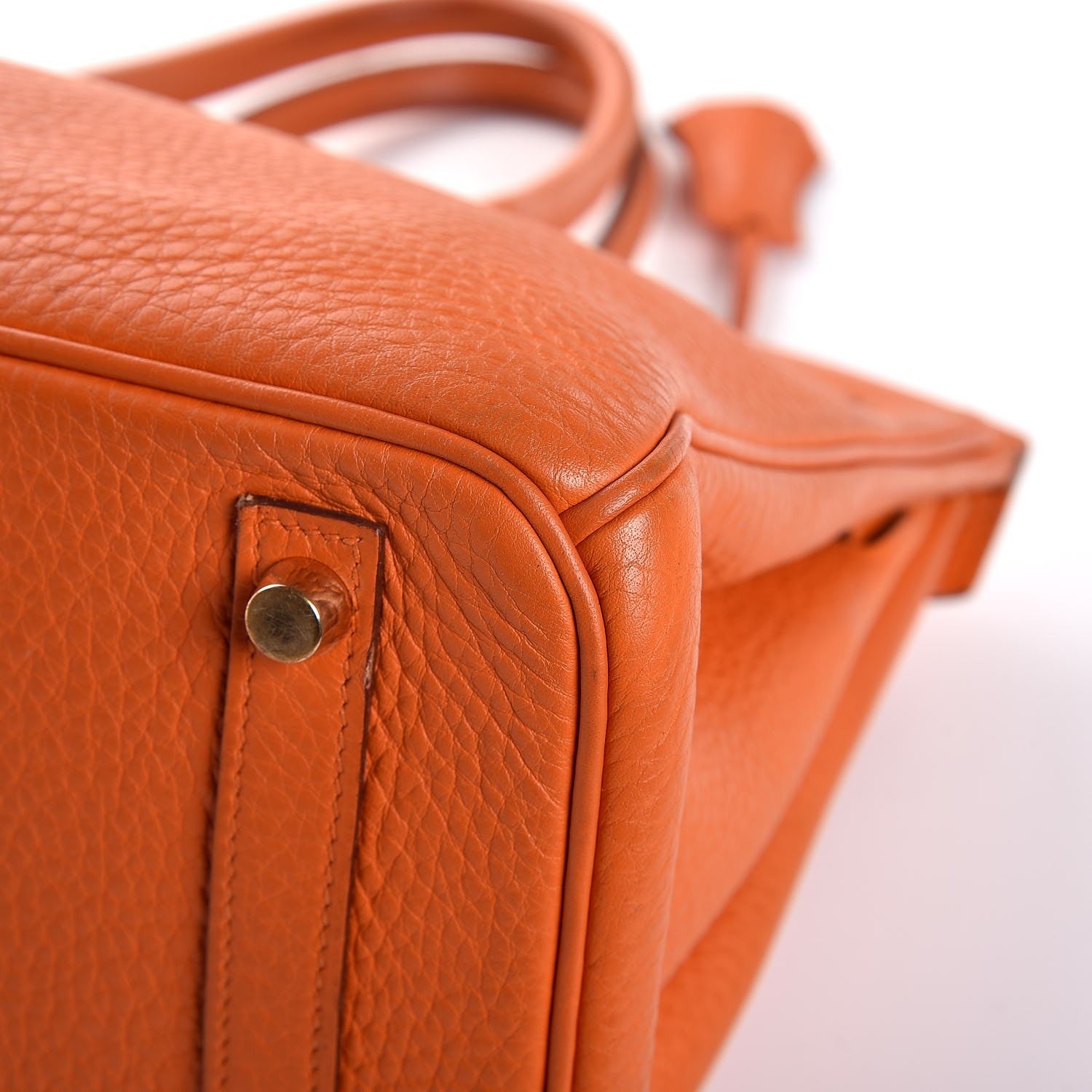 Hermes Taurillon Clemence Birkin 30 Orange 36 of 39