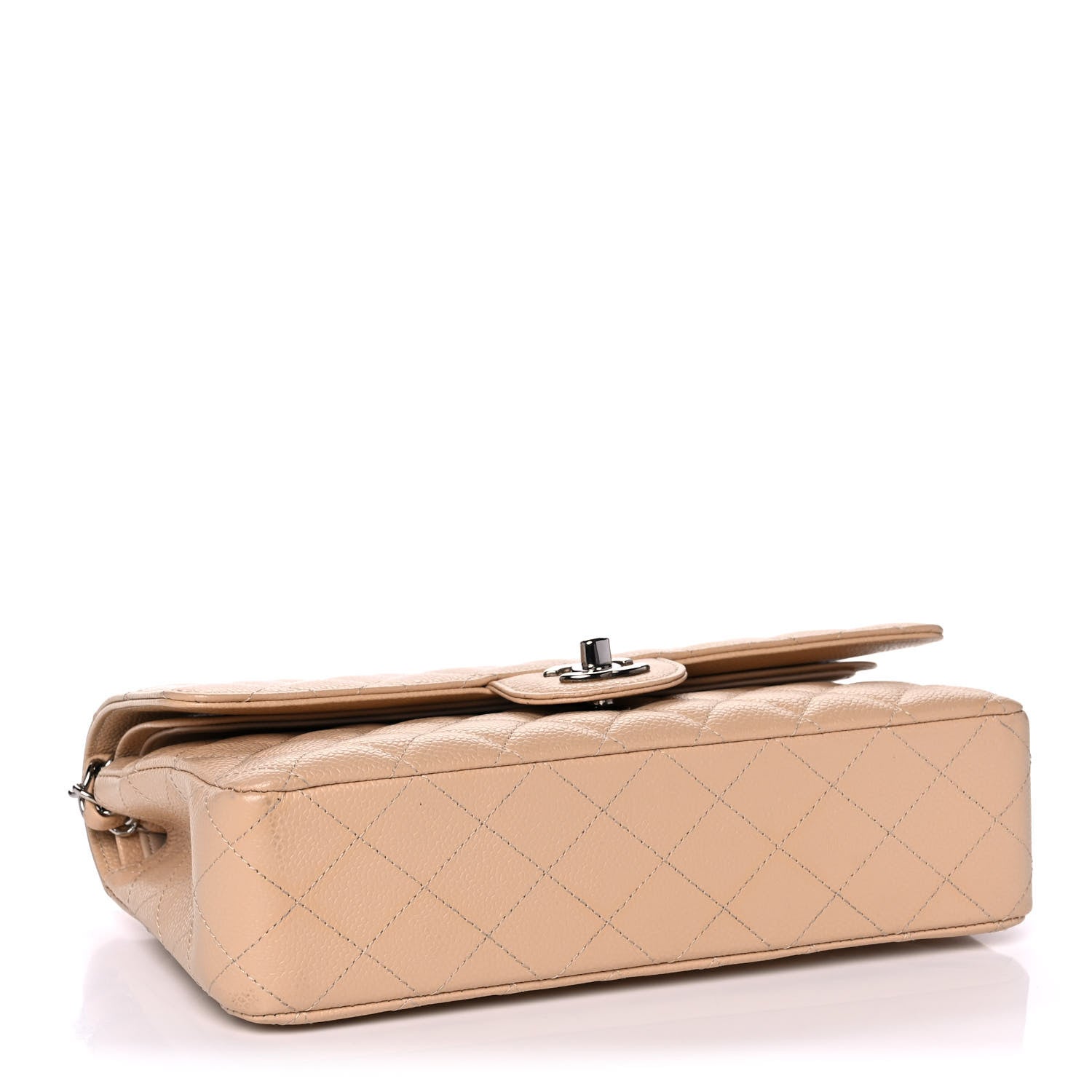 Chanel Caviar Quilted Medium Double Flap Light Beige 4 of 15