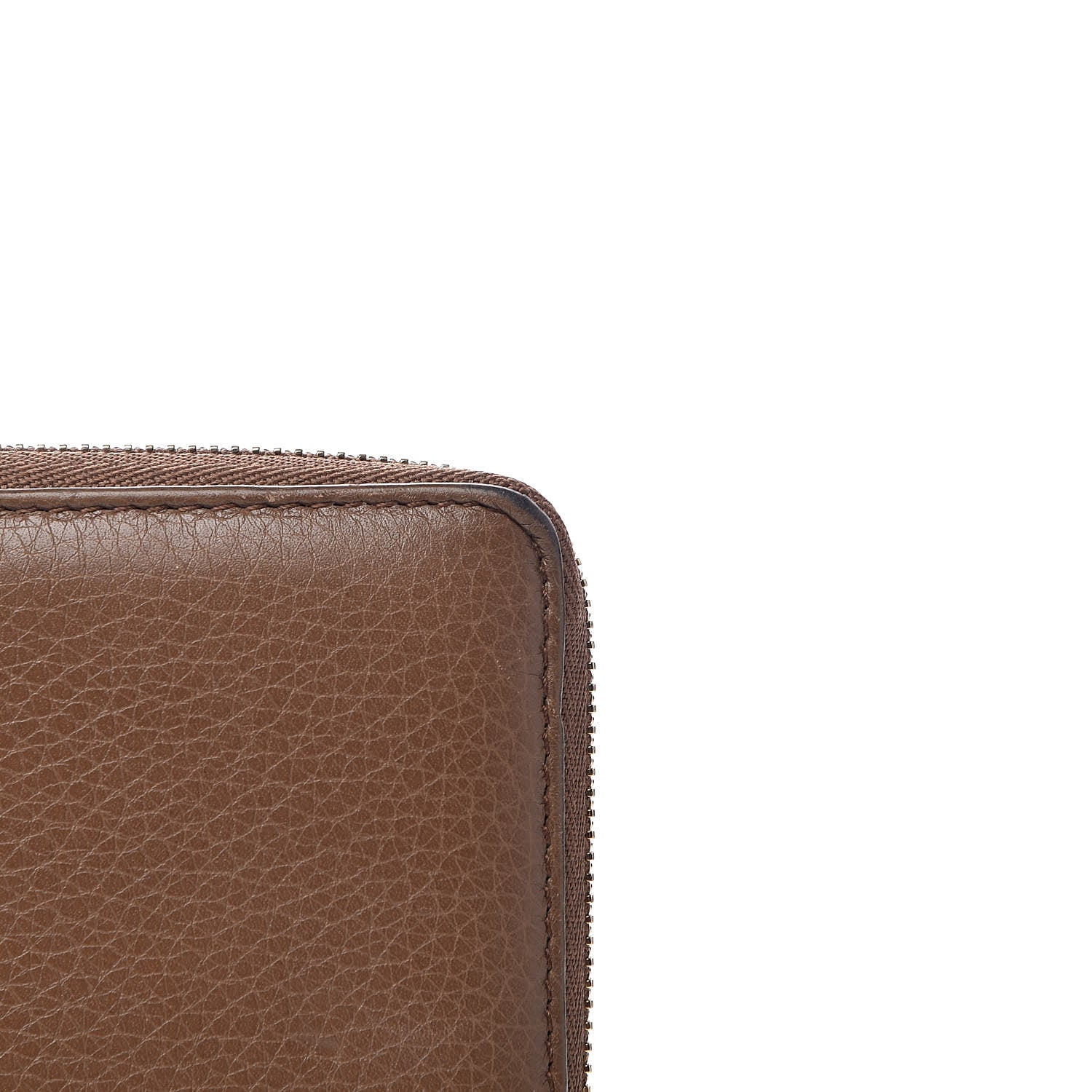 Gucci Pebbled Calfskin Soho Zip Around Wallet Brown 9 of 12