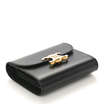 Celine Shiny Calfskin Small Triomphe Wallet Black 4 of 8