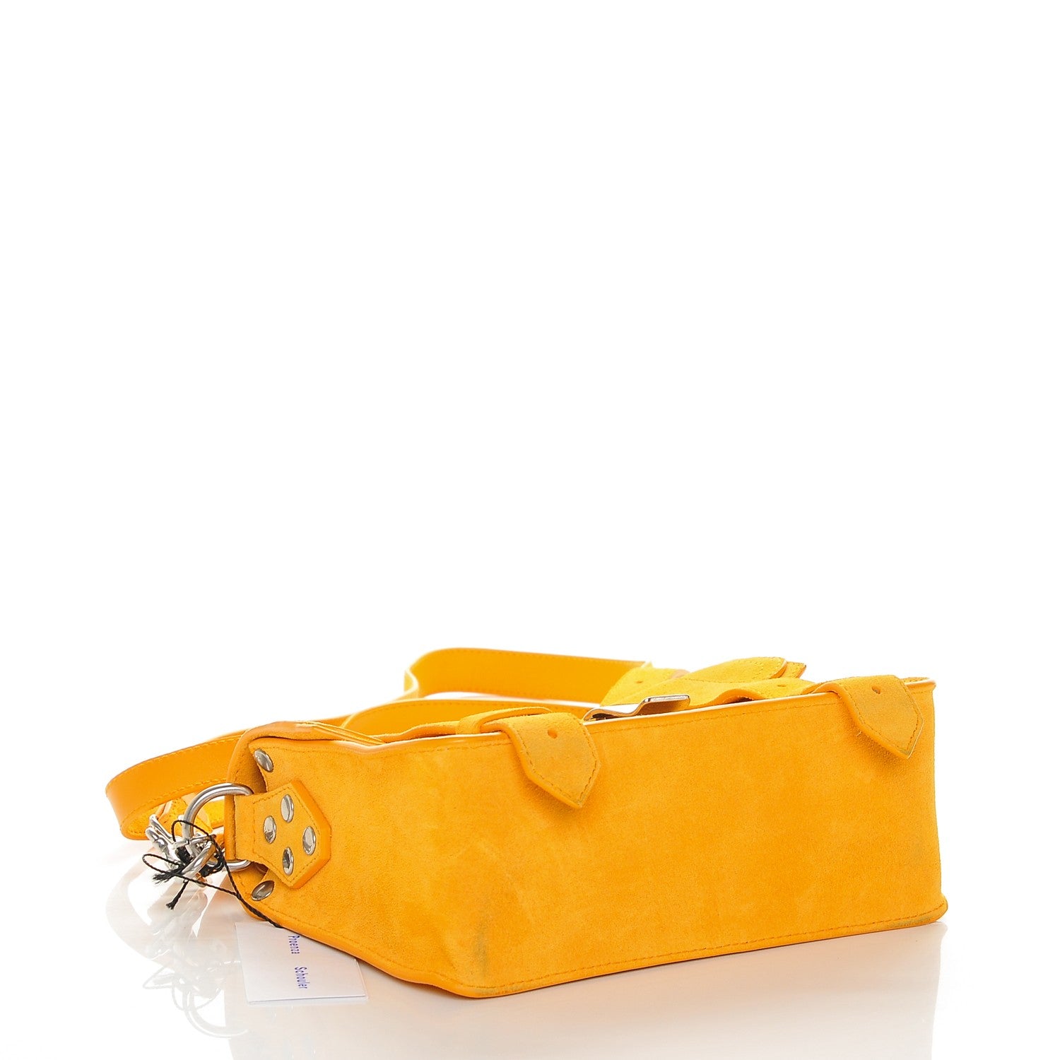 Proenza Schouler Suede PS1 Mini Pouch Messenger Bag Sunflower 4 of 6