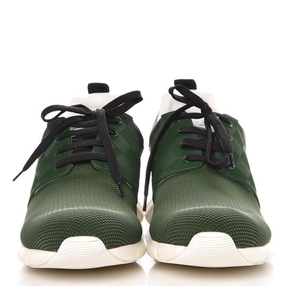 Louis Vuitton Rubber Mesh Suede Damier Fastlane Low Sneakers 8.5 Green 2 of 7