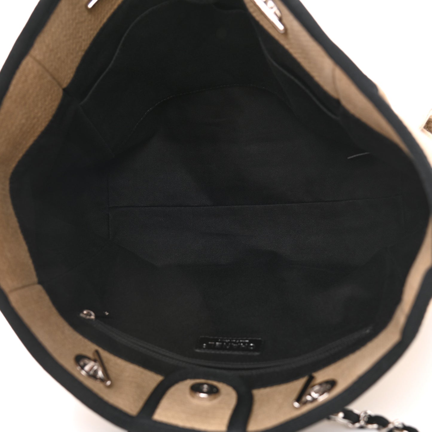 Canvas Small Deauville Tote Beige Black