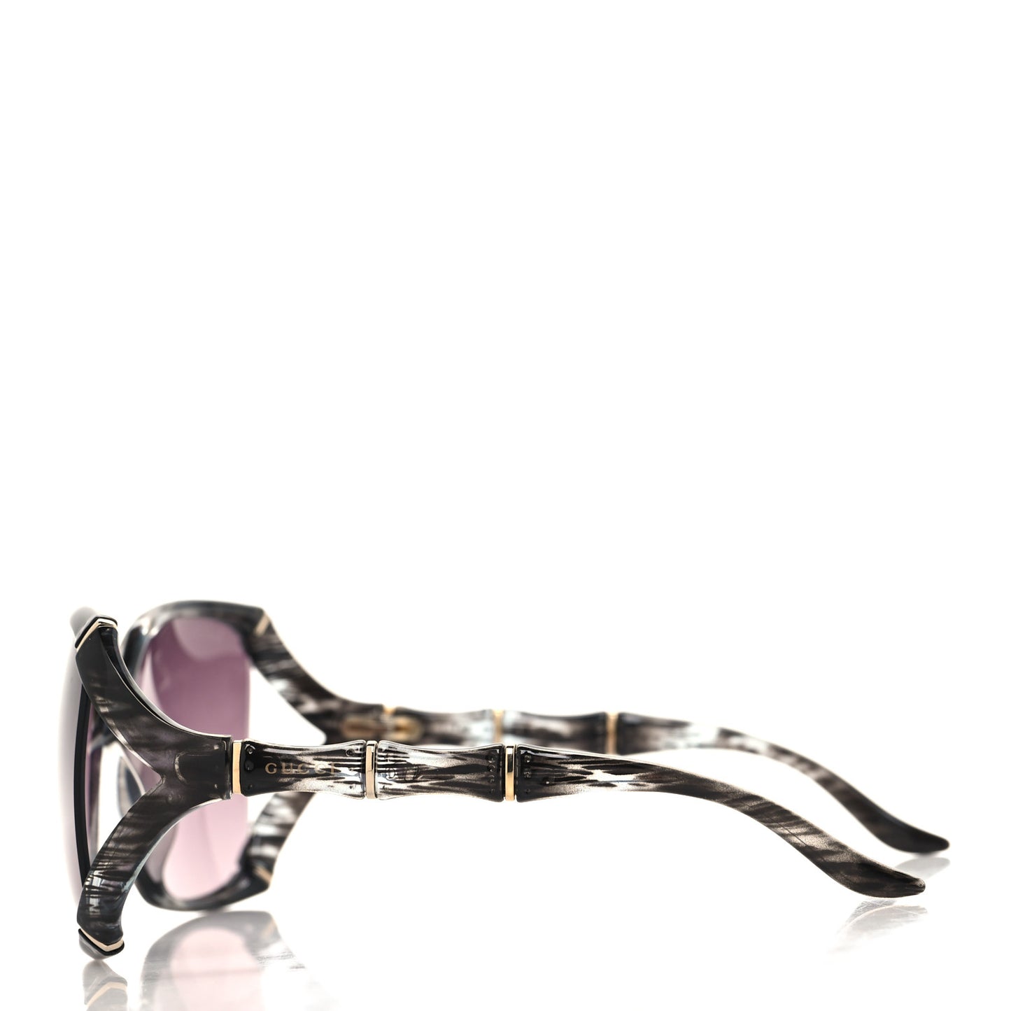 Bamboo Effect Sunglasses GG0505S Grey Horn