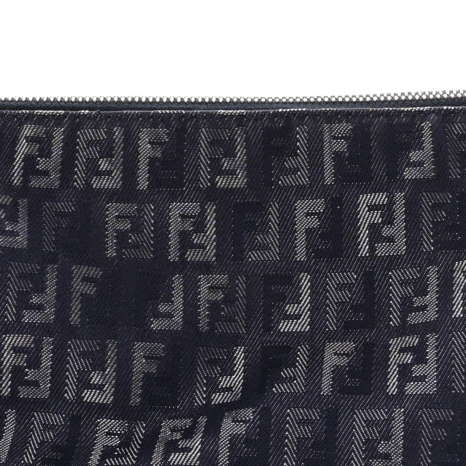 Fendi Denim Zucchino Vitello Pochette Blue 7 of 9