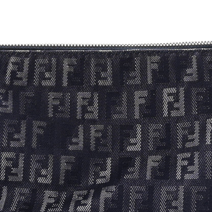 Fendi Denim Zucchino Vitello Pochette Blue 7 of 9